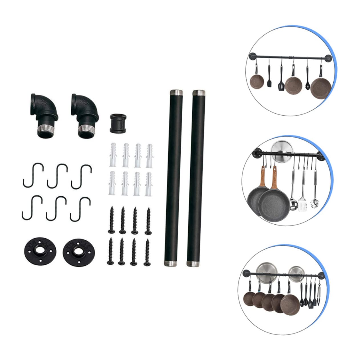 Rejilla Para Tapas De Ollas De Hierro Soporte Colgante Para Utensilios De Cocina Estante De Pared Para Ollas Para Cocina