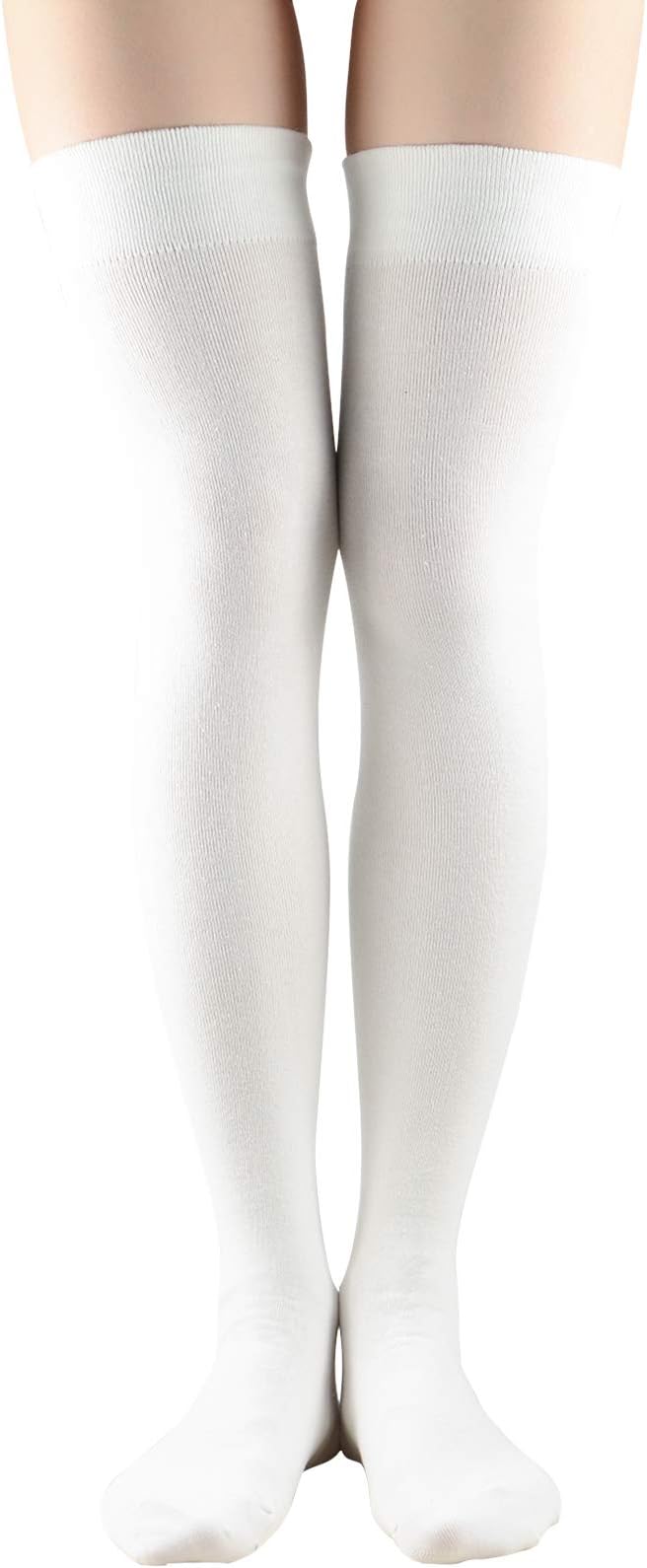 Women Non Slip Thigh High Socks Fashion Tube Stockings above Knee Cosplay Socks