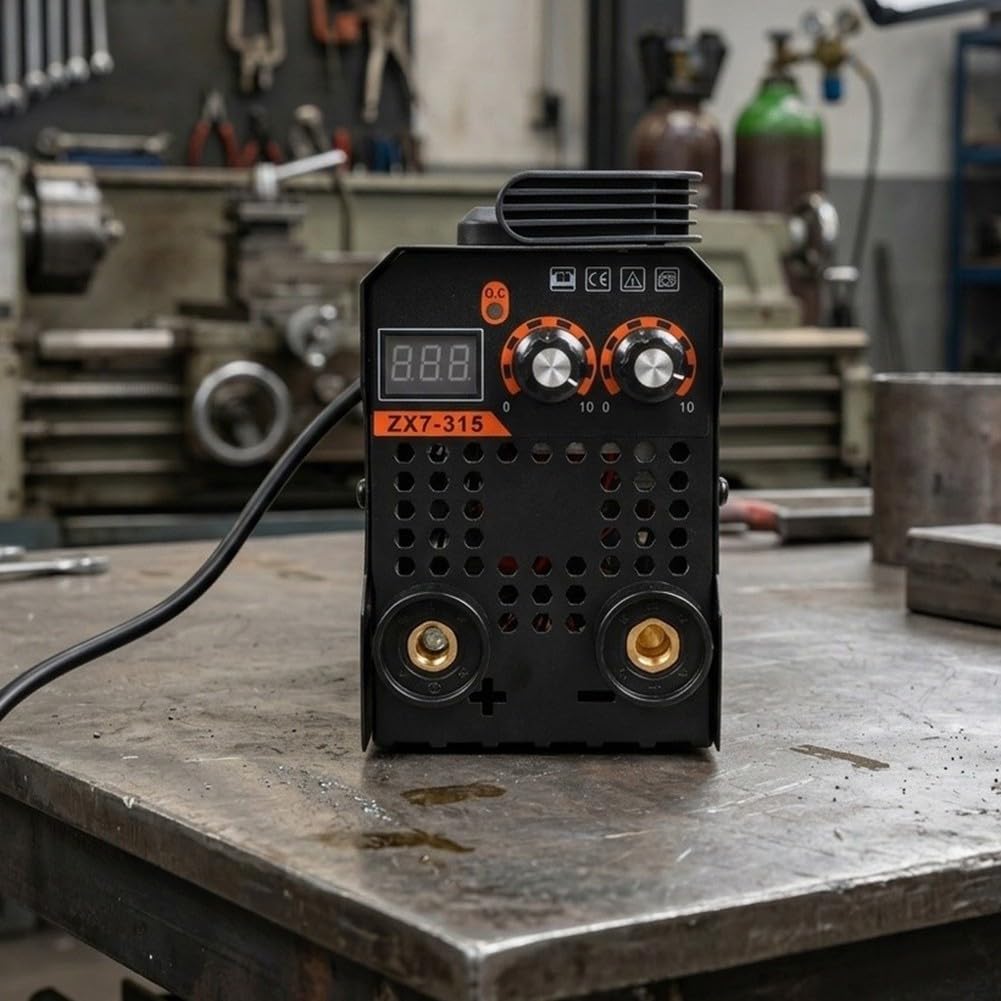 Máquina de soldadura portátil de 220 V con inversor IGBT, soldador de CC de pantalla digital para reparación de acero y hierro, herramienta compacta de soldadura doméstica para proyectos de bricolaje