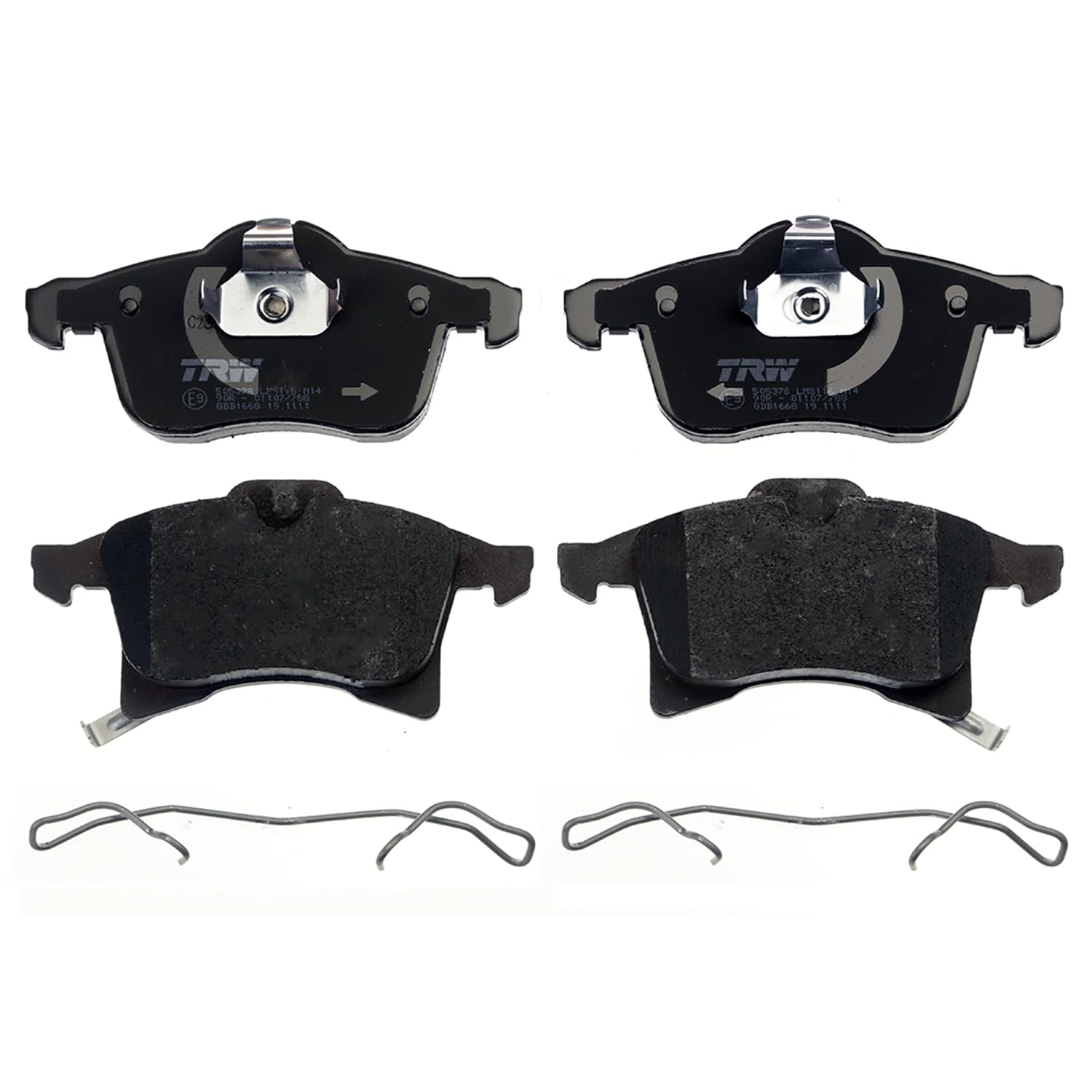 TRW Fren Balatası Ön Opel Astra H 1.2 05-10, 1.4-1.6 04-10, 1.6 06-14, 1.6 T 07-10, 1.8 04-10, 2.0 T 04-10, 1.3 CDTI 04-10, 1.7 CDTI 04-14, 1.9 CDTI 04-10, Corsa C 1.7 CDTI 03-09 GDB1668