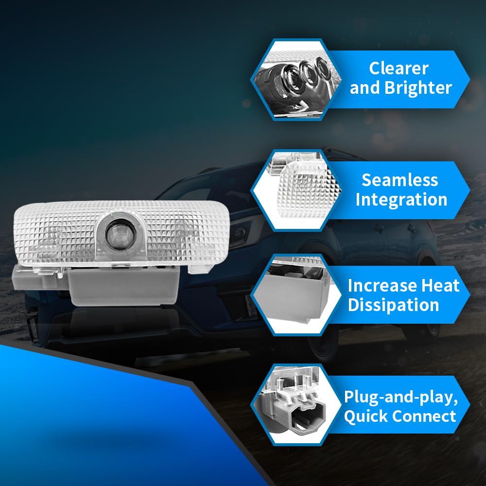 Amazon.com: 2 Pcs Car Door Logo Lights Car Projection LED