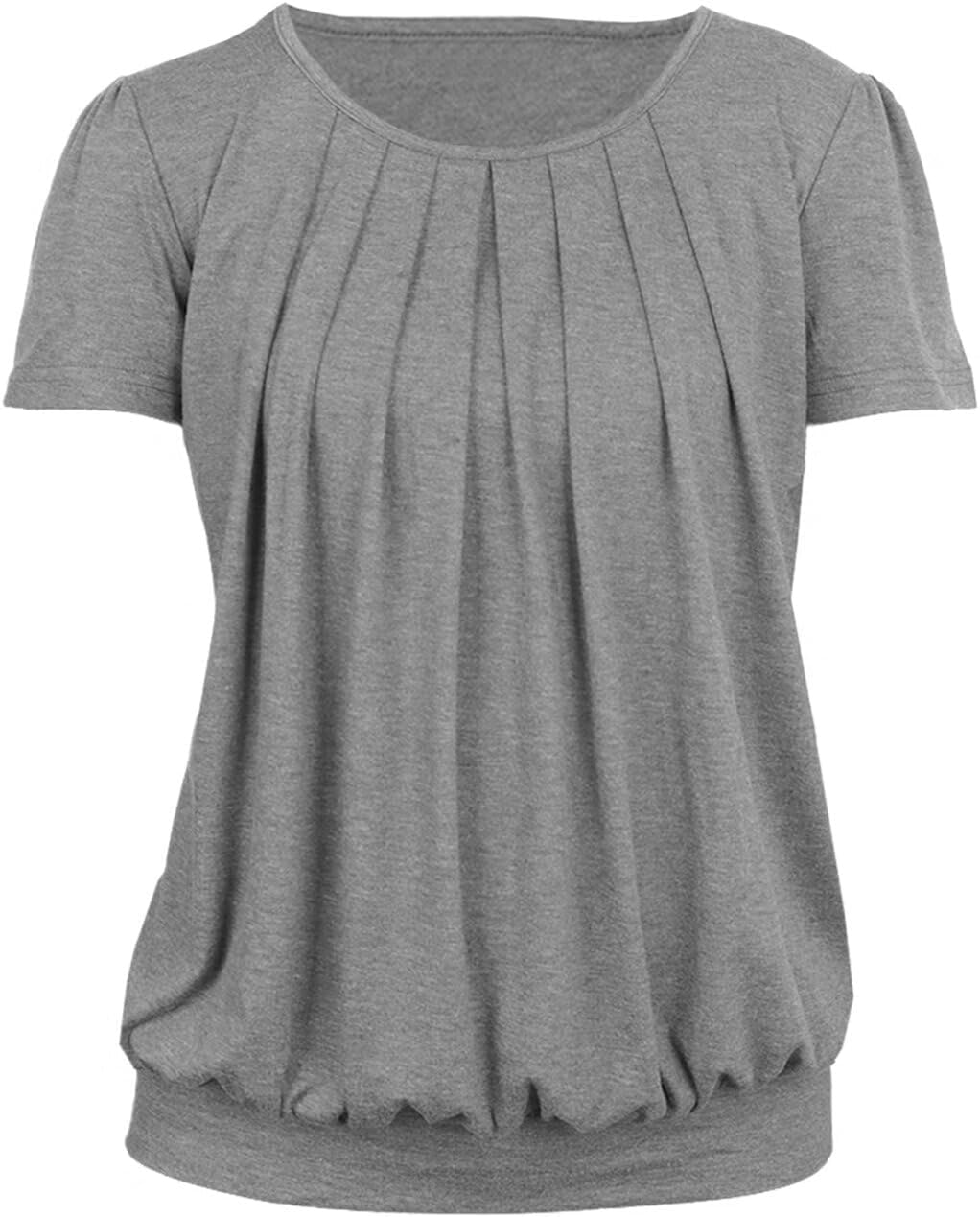 VahRuta Women's Short Sleeve Tunic Tops Scoop Neck Banded Bottom Summer T Shirt for Leggings - Image 4