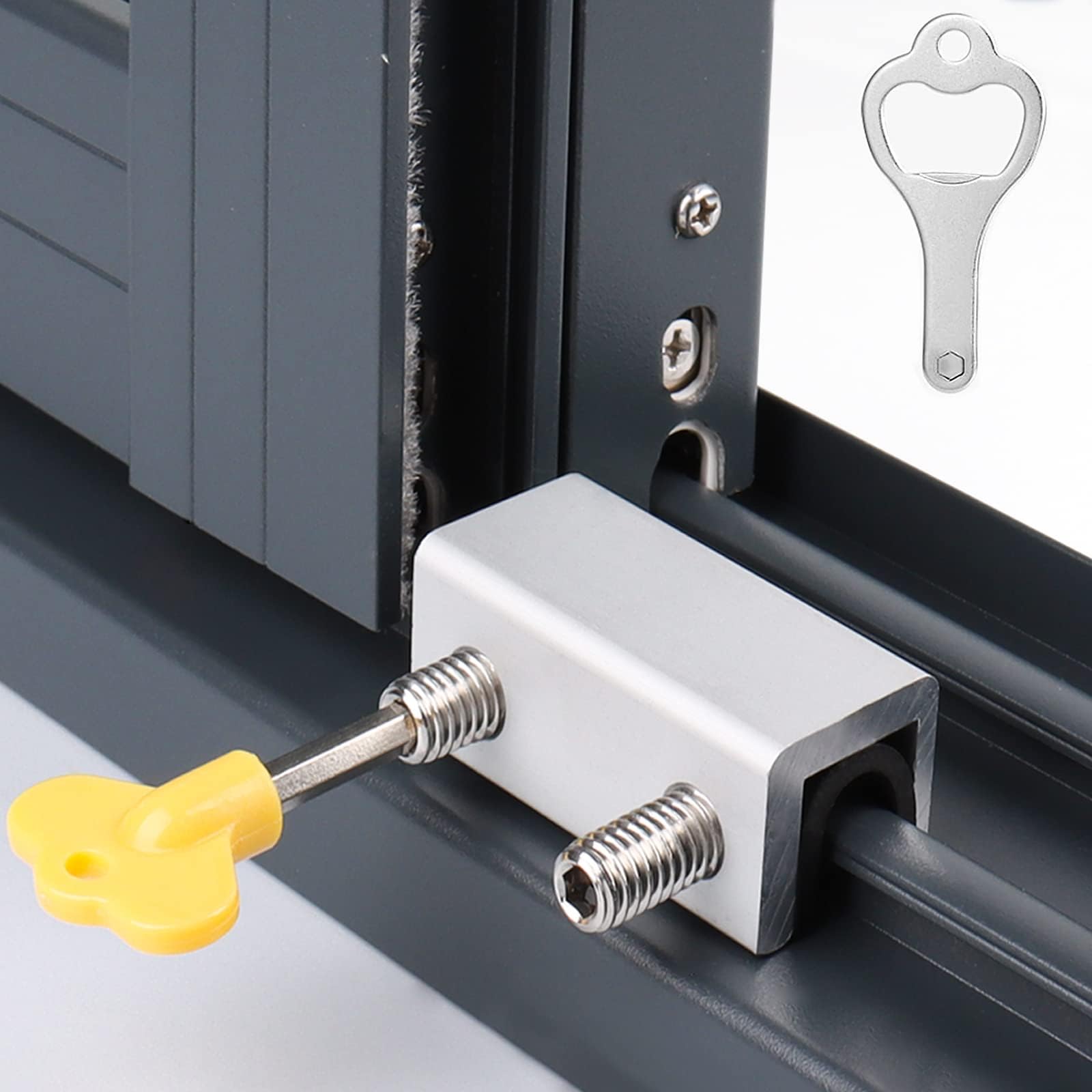 Sliding Door Lock for Home Safety - 2 Pack Sliding Window Locks ...