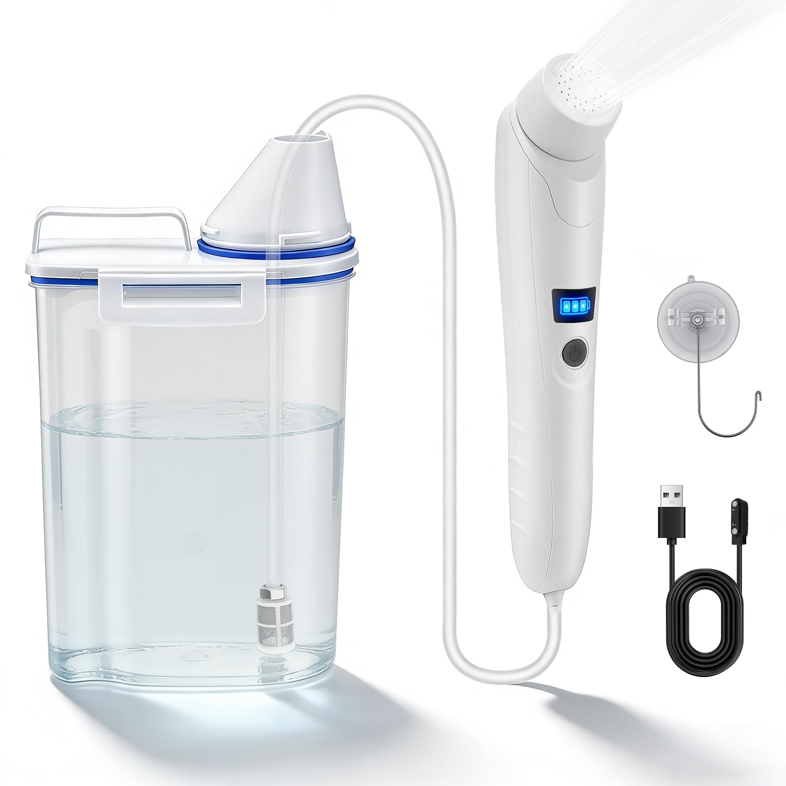 Bidet Portable 3L, Elektrische Po Dusche Elektrisch, Portable Bidet/Tragbares Bidet, Reise Bidet/Travel Bidet, Mobiles Bidet Intimdusche mit Wassertank für WC, Camping, Outdoor