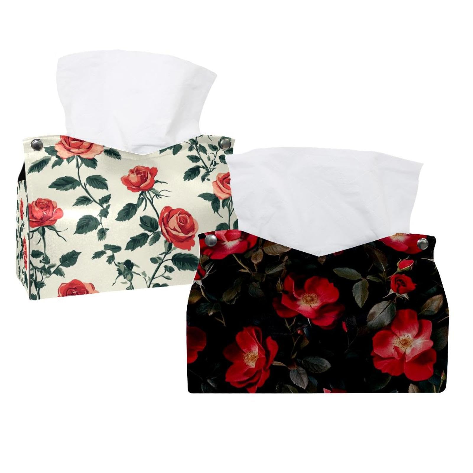 Porte-mouchoirs en forme de roses rouges pour sublimer votre salon