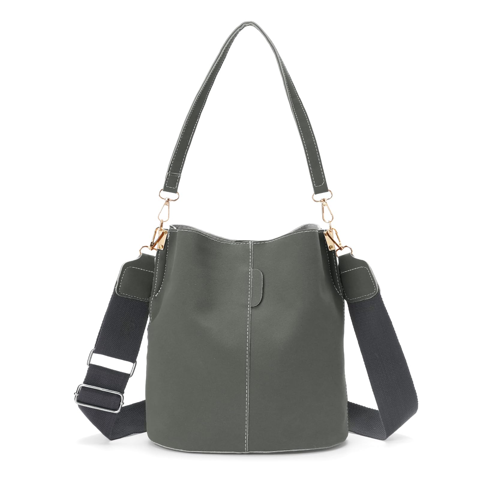 Valleycomfy Suede Bucket Purses for Women Tote Shoulder Bucket Bag