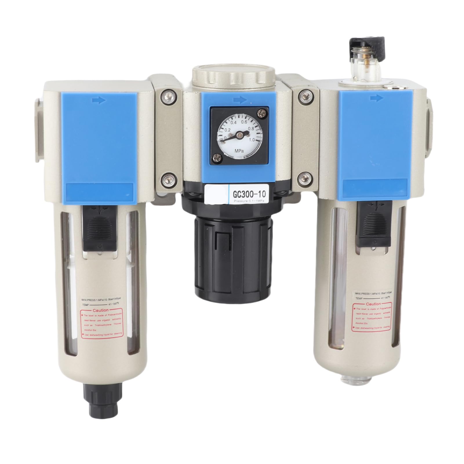 Separatore D'acqua Dell'olio del Compressore D'aria Ad Alta Efficienza con Alimentazione Stabile per Uso in Officina Materiale in Lega di Alluminio (GC300-10)