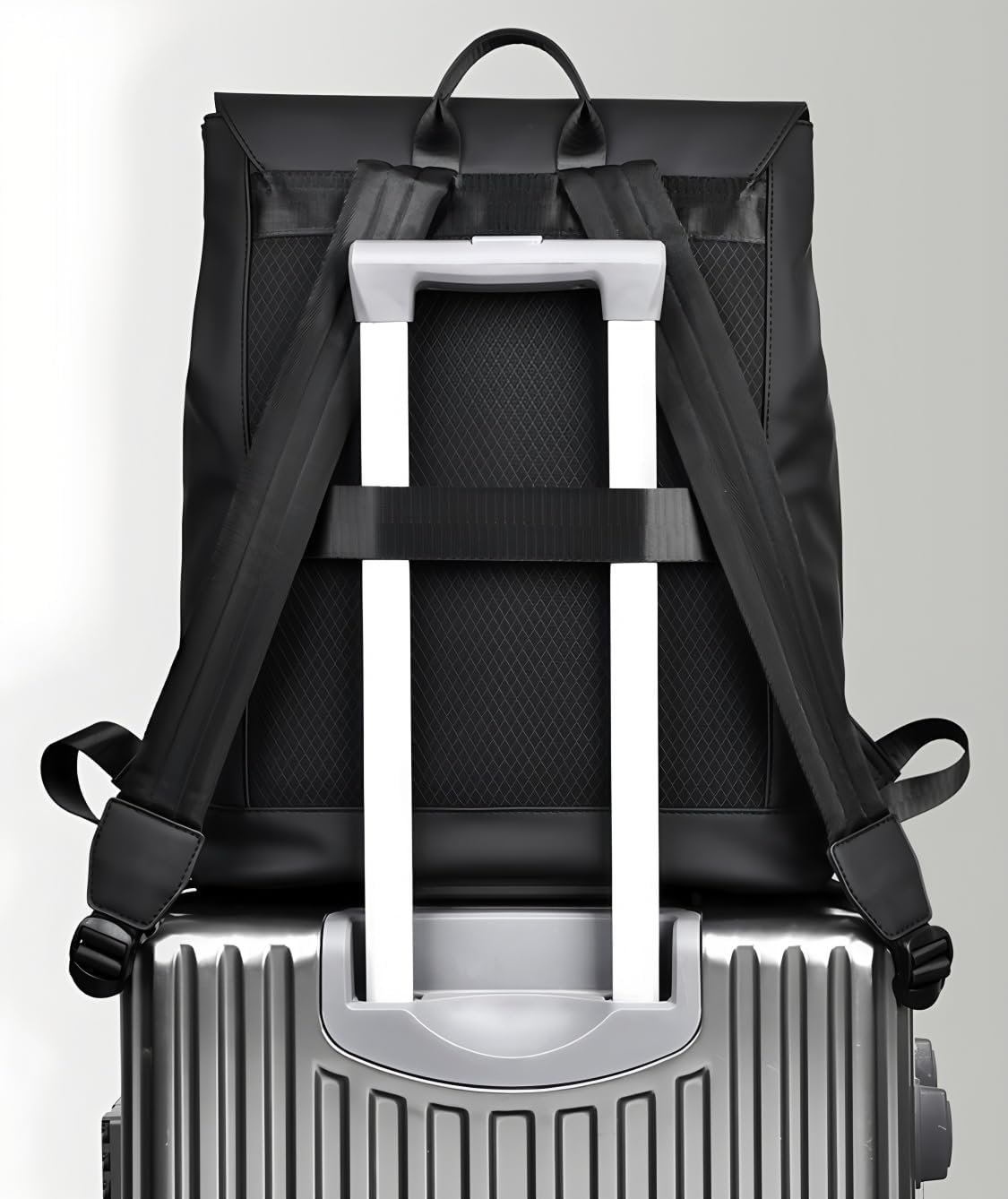 Modern Minimalist Travel Backpack, Waterproof, Adjustable Straps, Luggage Strap Compatible, Lightweight, for Outdoor (grey)