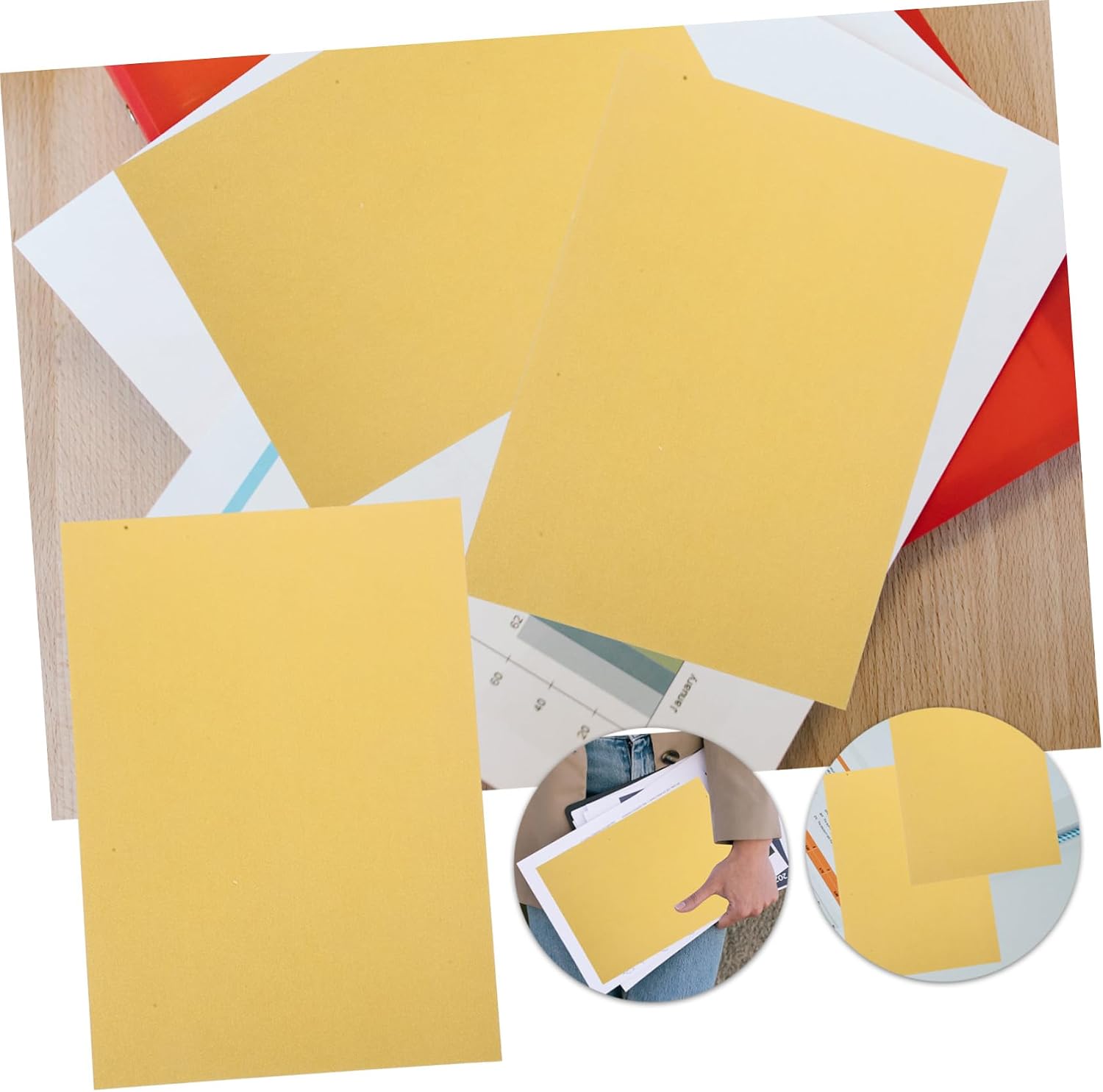 50 Sheets Golden Double Sided Thick Printer Paper for Scrapbooking