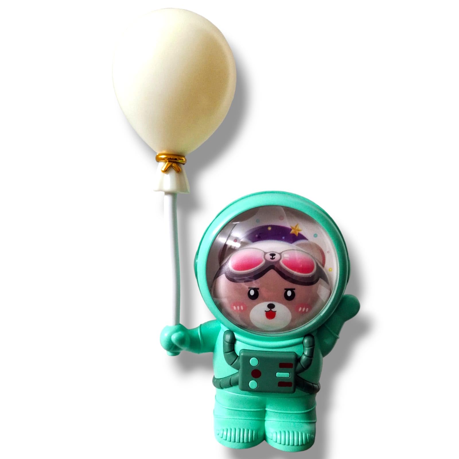 CARU CRAFT Desk Lamp Cartoon Shaped Manual Pencil Sharpener, Table Sharpener Machine with Rechargeble LED Light Table Lamp for School, Office, Stationery Gift for Birthday (Bear Green) 4