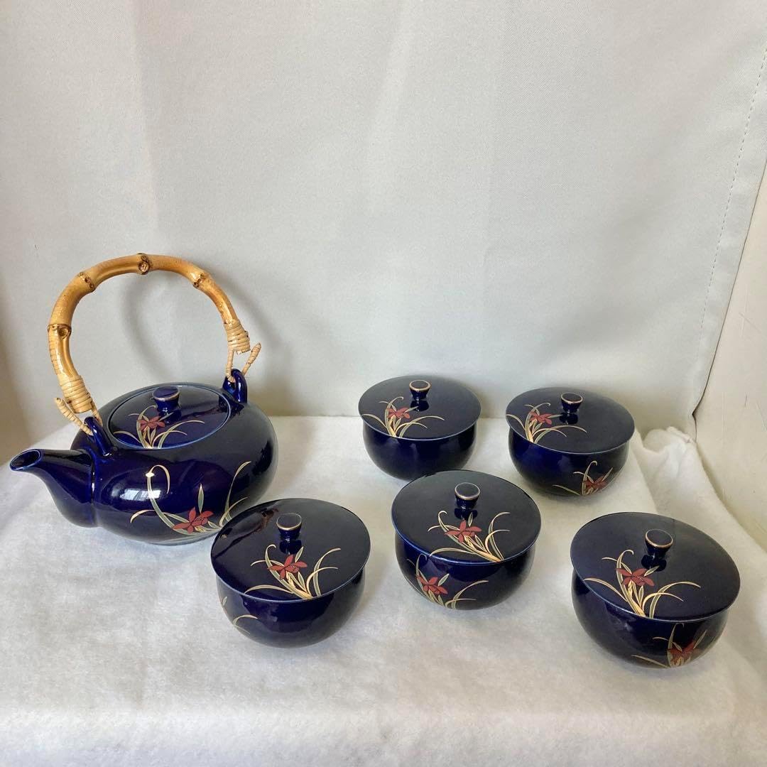 高級 美濃焼 陶器急須と湯呑み5客セット 美濃焼 夢窯 急須＆