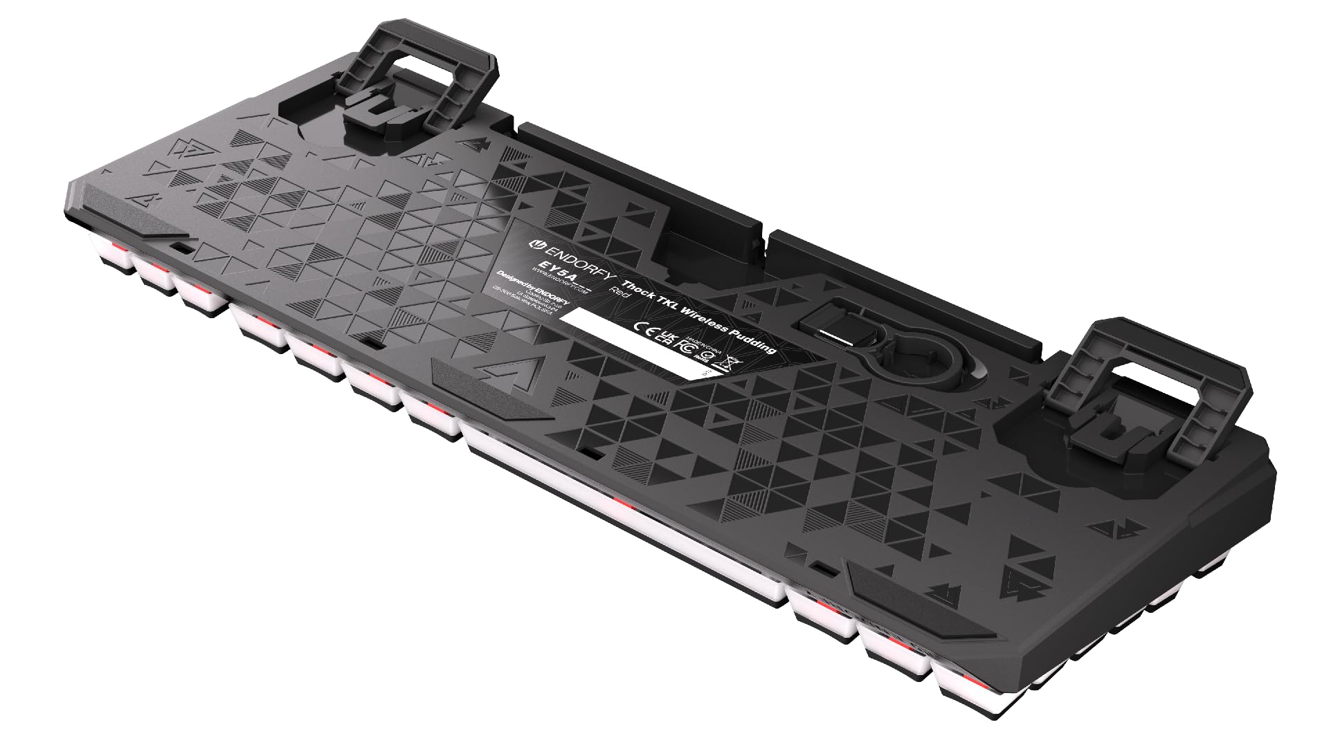 ENDORFY Thock TKL Wireless Red Pudding, tastiera meccanica TKL wireless, QWERTY, switch Kailh Box Red, retroilluminazione RGB, keycaps in PBT Pudding, EY5A119