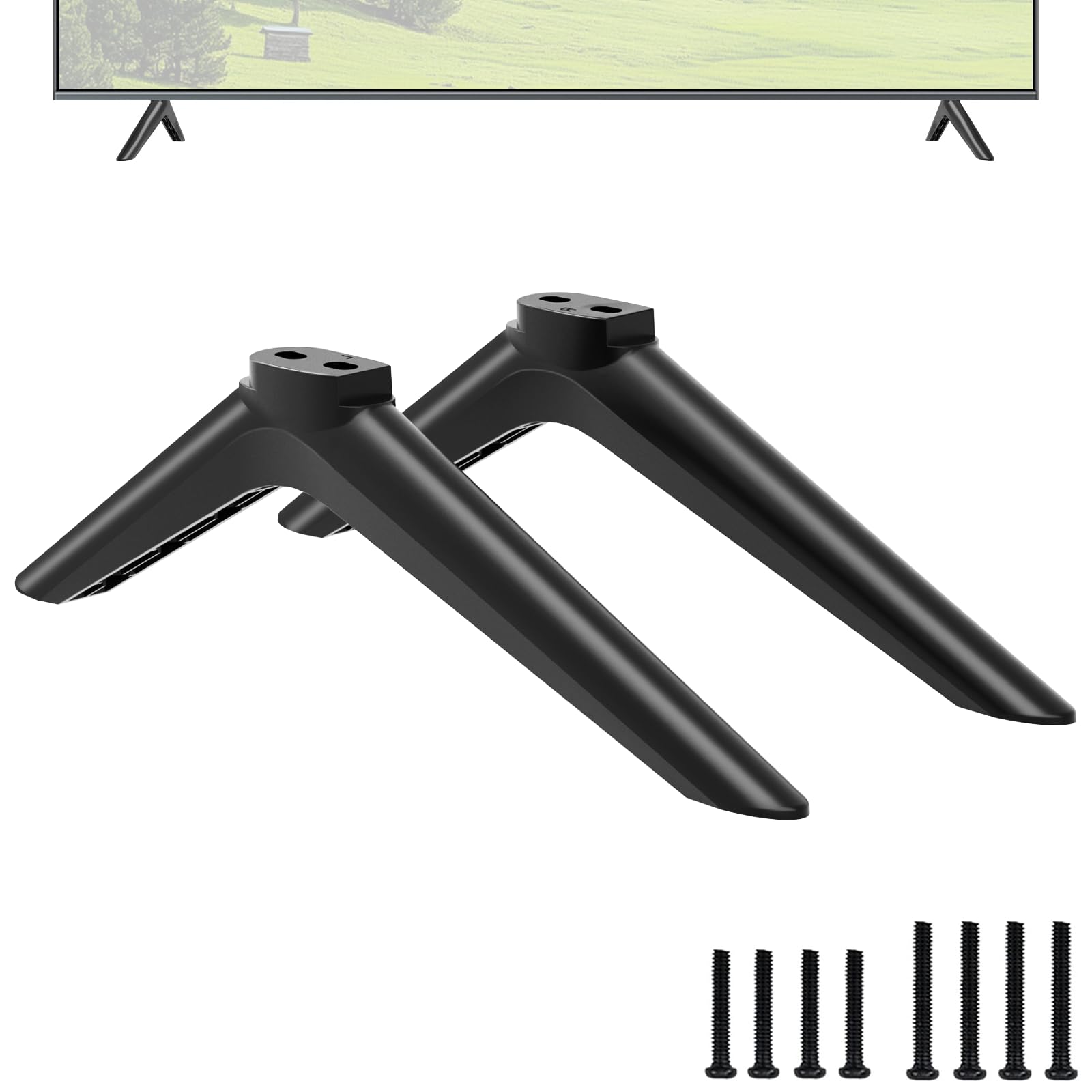 Dinghosen TV Stand for Hisense TV Legs, for Hisense 32" 40" 43" TV 32H4030F1 32H4F 40H5590F 40H4F 40H3F9 40H4030F1 40H4030F 43H4F 43H4030F 43H4030F1 TV Stand Legs with Screws, Easy to Install, Black