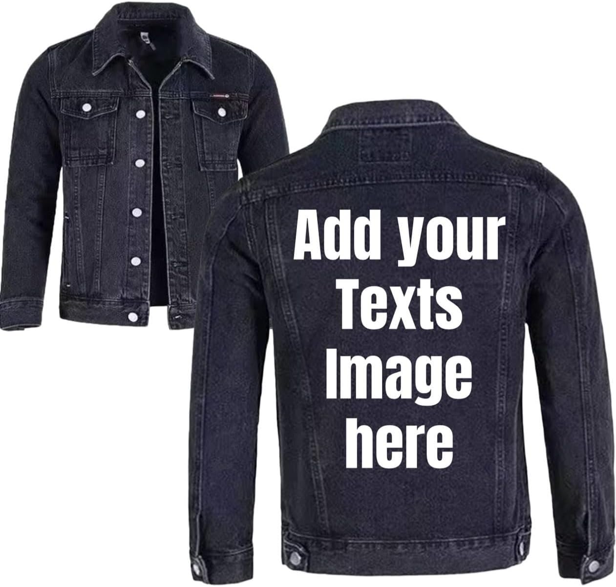 Custom Denim Jacket for Men, Personalize your jacket with pictures and texts, customize mens denim jacket