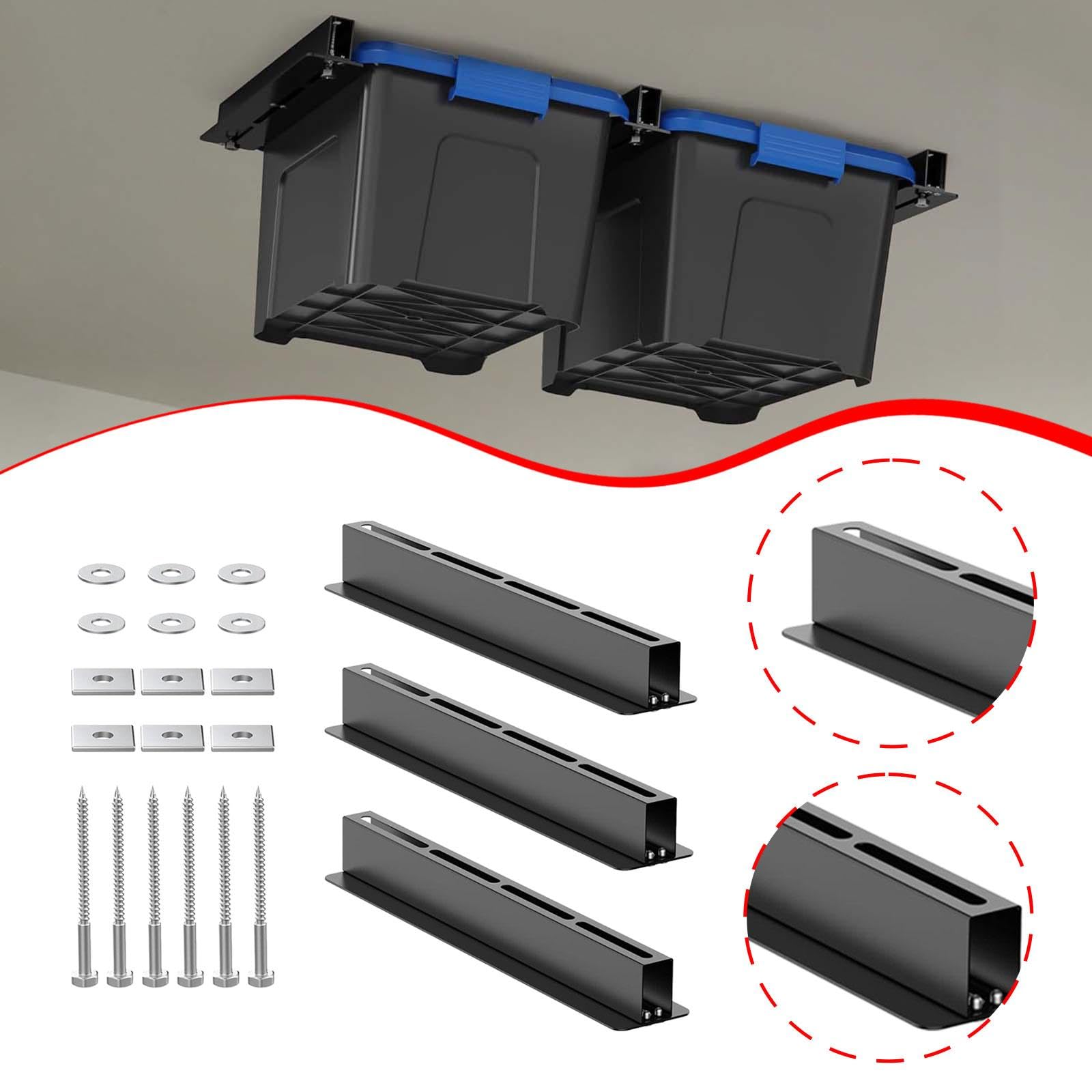 Sharplace 3 Rieles de Techo para Garaje, Rieles Deslizantes