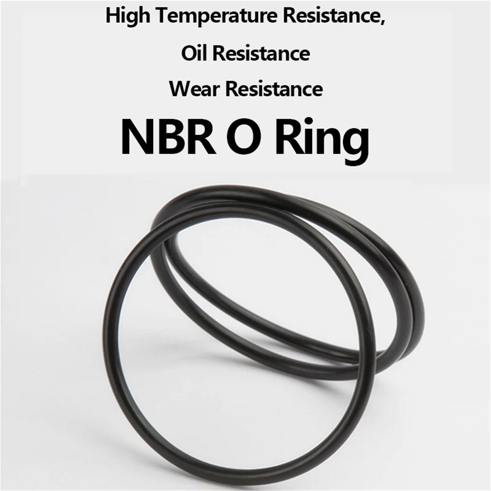 1 Uds 4mm 5mm OD 12mm - 270mm caucho de nitrilo butadieno NBR anillo de sellado reparación esqueleto junta de sellado de aceite O arandela de sellado de anillo(OD 42mm (10Pcs),4mm)
