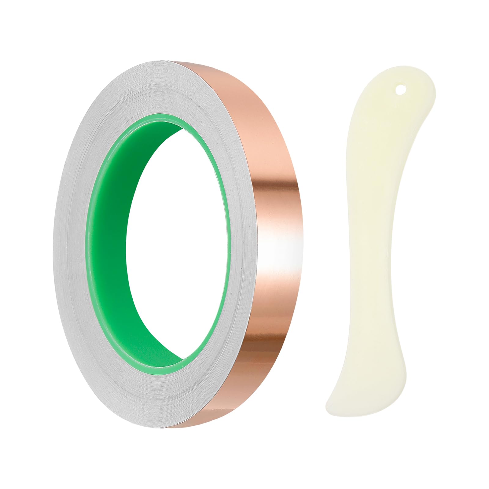 PATIKIL Copper Foil Tape, (0.79 Inch x 66 FT, Brass) (1 Set), Double Conductive Adhesive Tape with Correction Tool, Suit for - Guitar EMI/RFI Shielding/Electrical Repairs โ image 1