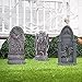 JOYIN 17” Halloween Tombstones for Graves Decorations Outdoor (5 Pack), Foam RIP Graveyard Headstone Decorations and 12 Bonus Metal Stakes for Halloween Yard Lawn Decor