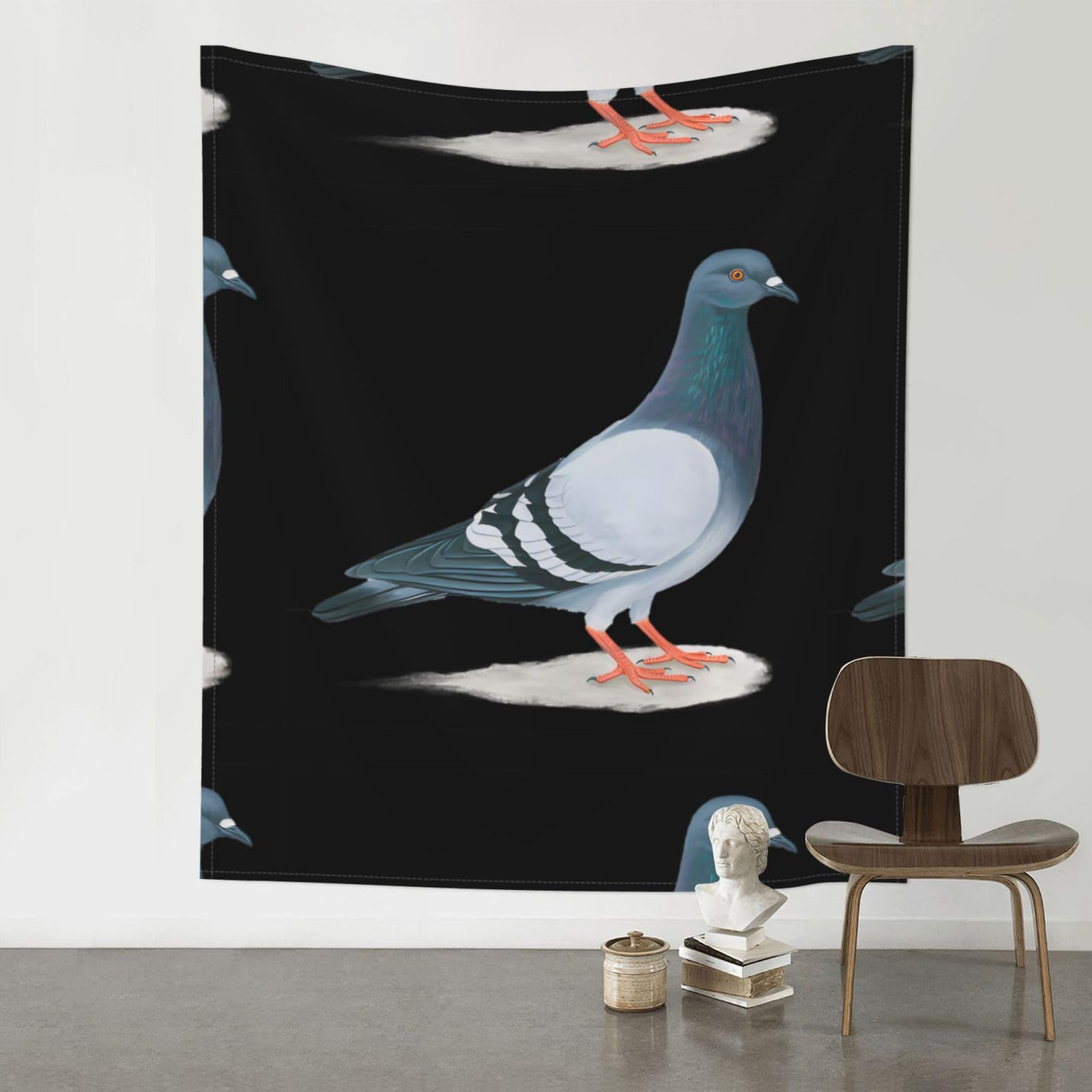 YYHHAOFA Pigeon Prints Wall Tapestry 60x51in – Boho Chic Dorm Decor, Beach Throw, & Versatile Home Accent