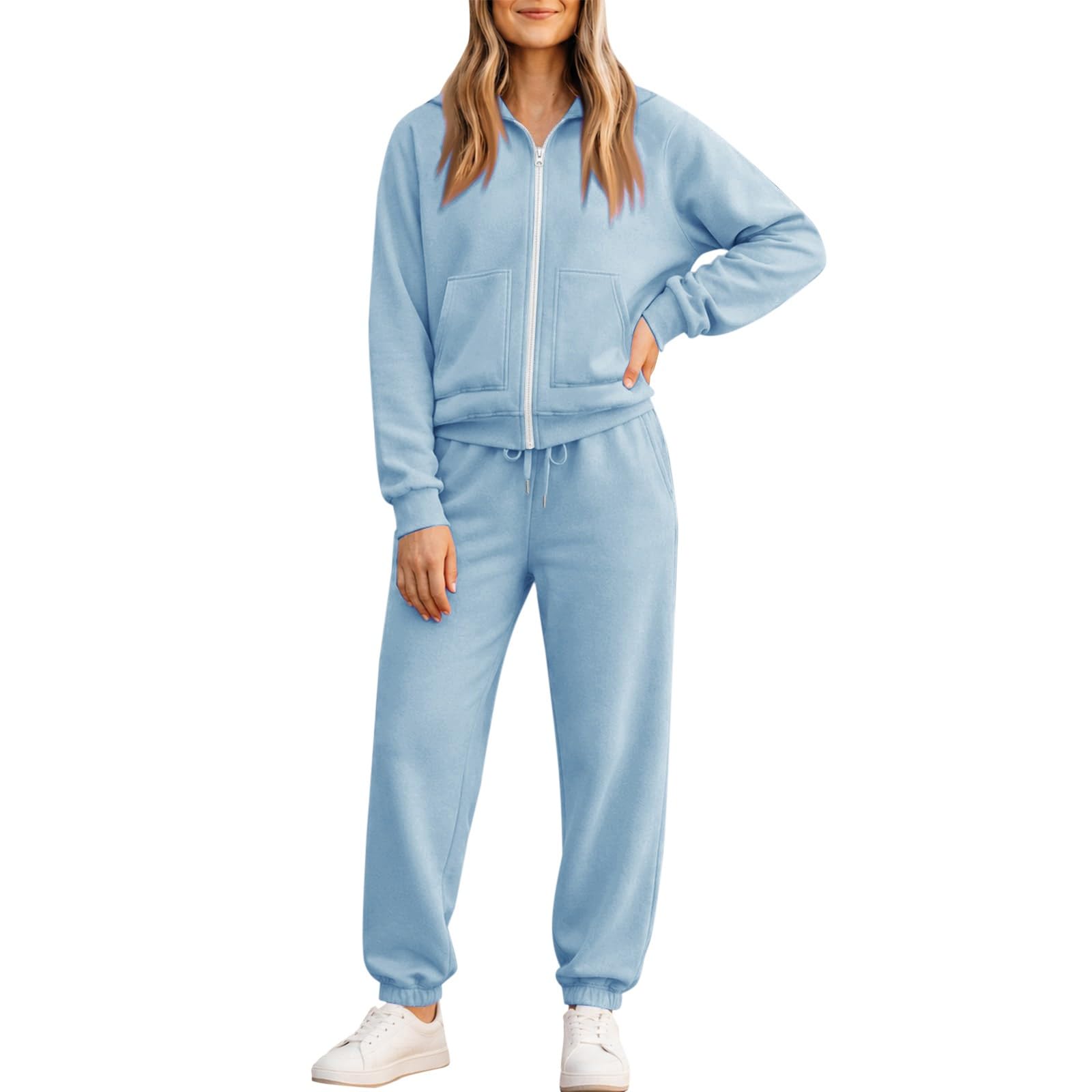 Survêtement pour femme - Grandes tailles - Survêtement surdimensionné pour | Veste de survêtement ample avec fermeture éclair - Unisexe - Vêtement de sport - Deux pièces - Style décontracté - Y2K