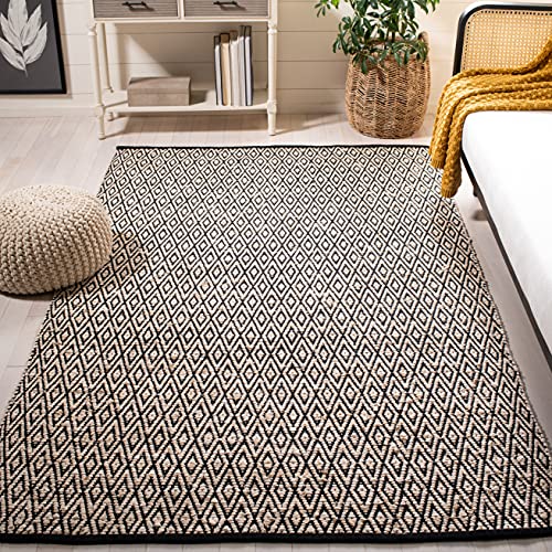 SAFAVIEH Montauk Collection Tapete 4' x 6' Beige y Negro