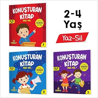Konuşturan Kitap Serisi YAZ-SİL Kitaplar (Türkçede En Çok Kullanılan 1000 Kelime)