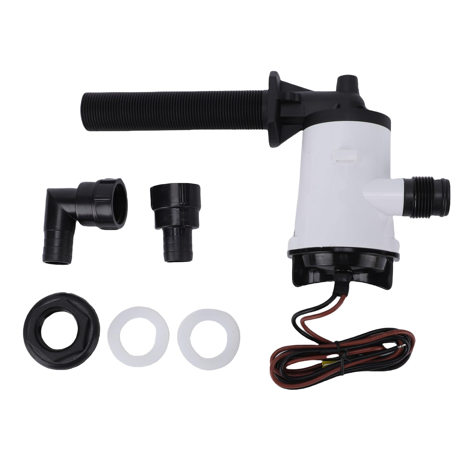 Pompa di Sentina Sommergibile Pompa Ad Acqua Sommergibile DC 800GPH ABS Acciaio Inossidabile 4.0A con Tubo da 3/4 Pollici per Acquario per e Yacht Livewell Fish Tank (WHITE)