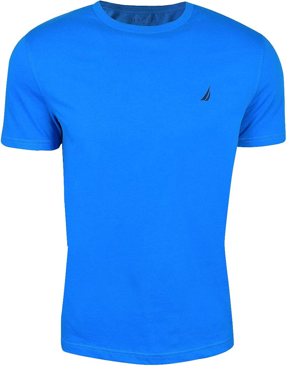 Nautica Men's Short Sleeve Solid Crew Neck T-Shirt (Capri Blue, Large)