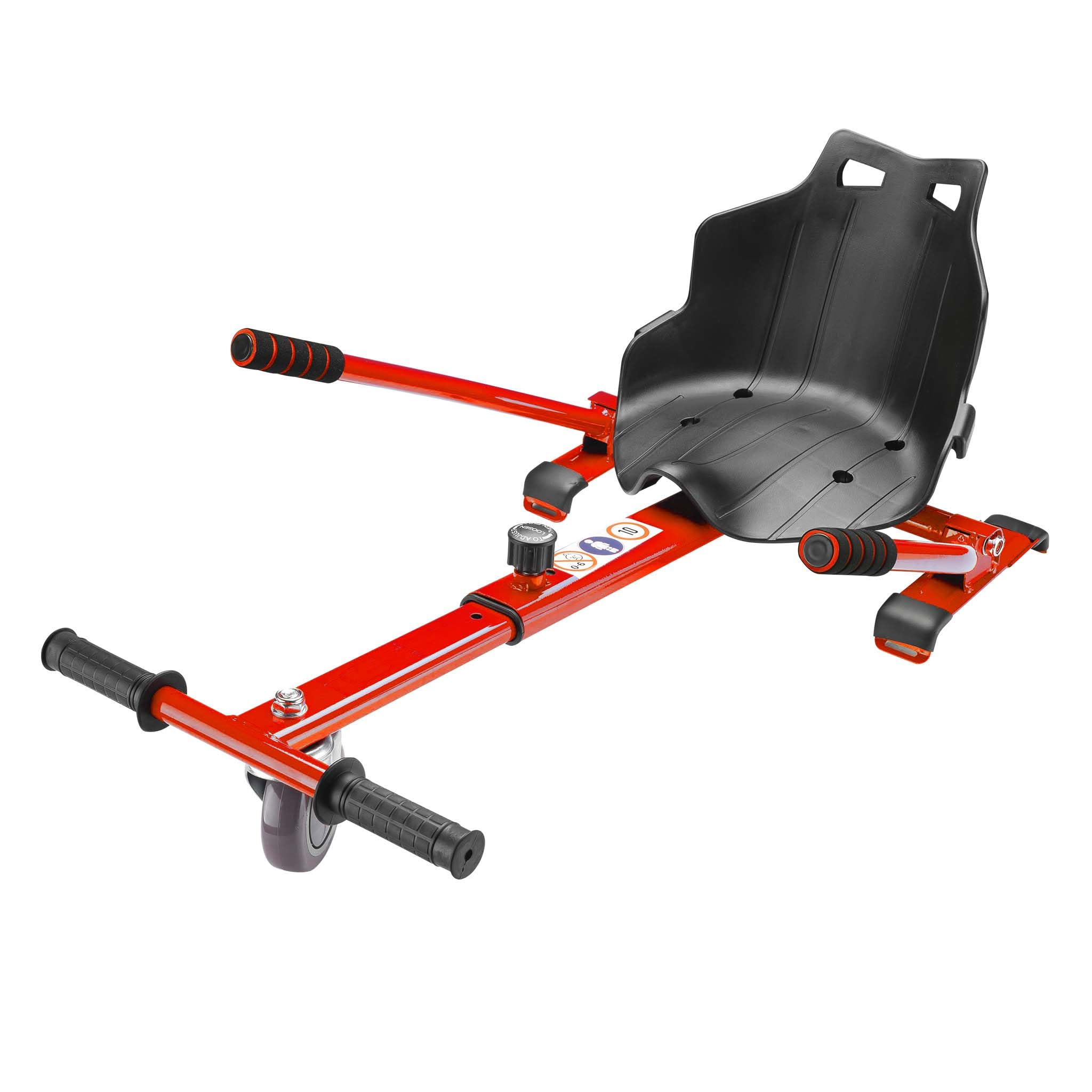Wiltec Sedile per hoverboard max 120 kg rosso, regolabile, per scooter elettrico autobilanciato
