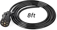 Vista 1 de Gilardino Enchufe de remolque de 7 vías, arnés de cableado de remolque de 7 pines, cable adaptador de remolque de 7 cables de 8 pies para RV