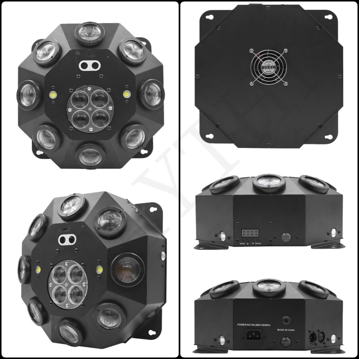 TAYTHI 5-in-1 ムービングヘッドライト LCDディスプレイ付き DJステージライト サウンドとDMXコントロール付き 結