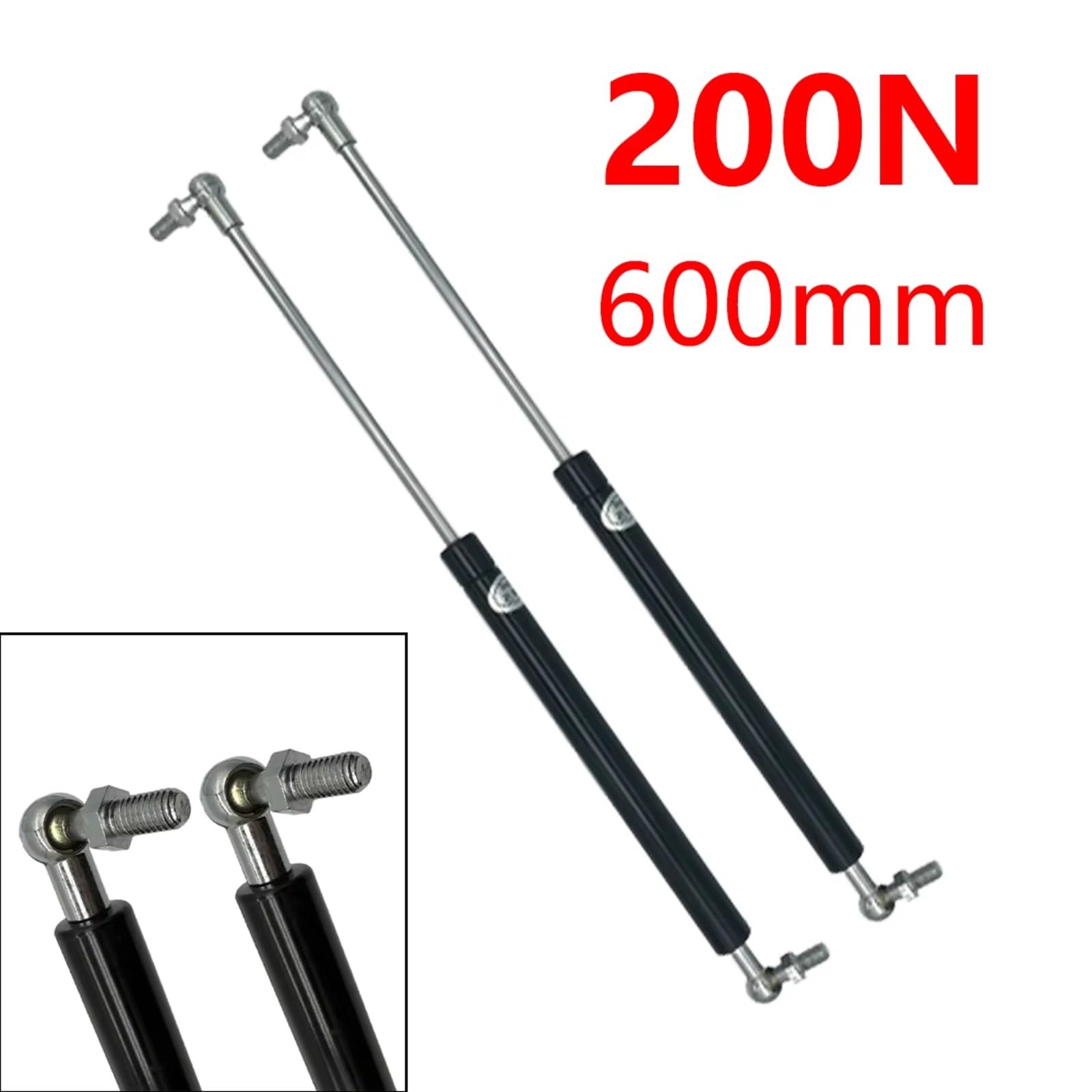 Amortisseur hydraulique Lot De 2 Vérins De Levage Universels À Gaz 200N 600Mm Pour Capot Avant Coffre Hayon Coffre Support De Fenêtre(B)