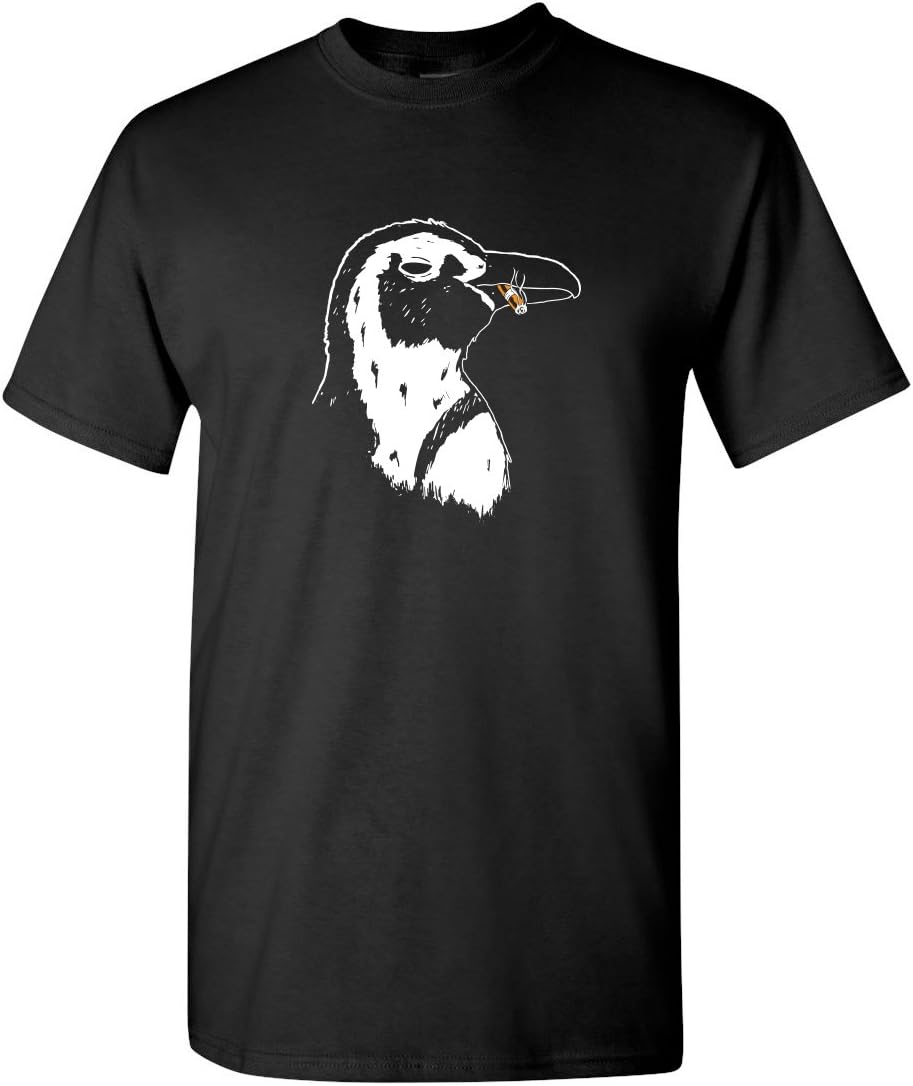 Day Owl Classiest Penguin Adult Unisex Short Sleeve T-Shirt (Medium) Black