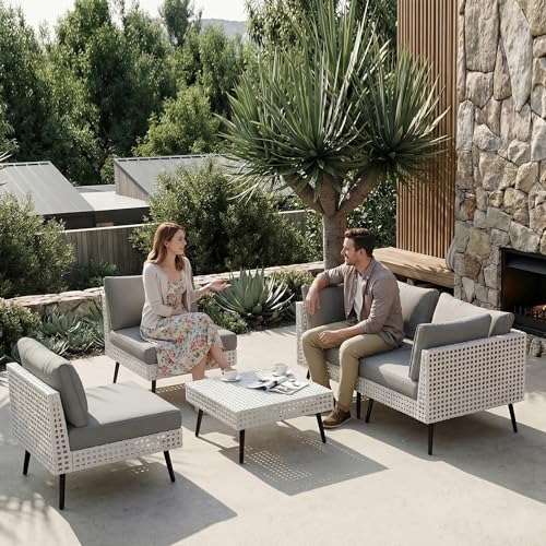 High-End 5-Piece Wicker Patio Furniture Set