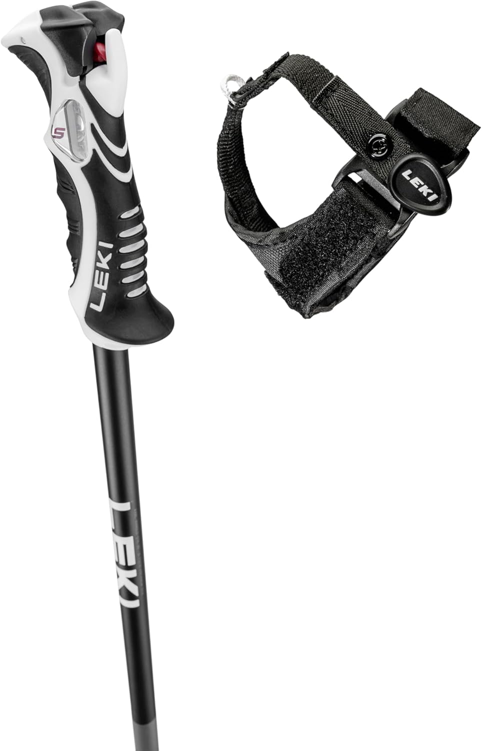 LEKI Bold Lite S Lightweight Aluminum Ski Poles for Alpine Skiing