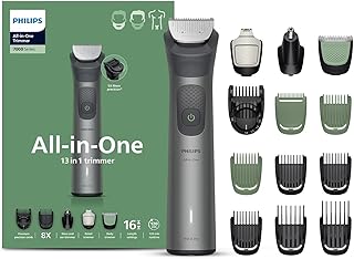 Philips India's No.1 Men's Trimmer | BeardSense Technology | 13-in-1 Trimmer | Precision Trimming | Face, Hair & Body | Nose/Ear Trimming | 5 yrs* warranty | 120 Min Runtime, MG7922/15, Green