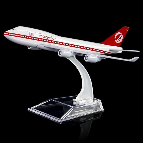 Miniatura 2 de 24-Hours El Malasia 747 Modelo Avión Aleación Metal Modelo Avión Regalo de Cumpleaños Modelos Avión Regalo de Navidad 1:400