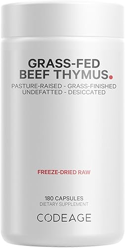 Codeage Suplemento de tomito de carne alimentada con pasto superalimento, liofilizado, no desgrasado, píldoras desecadas de tomito e hígado, carne