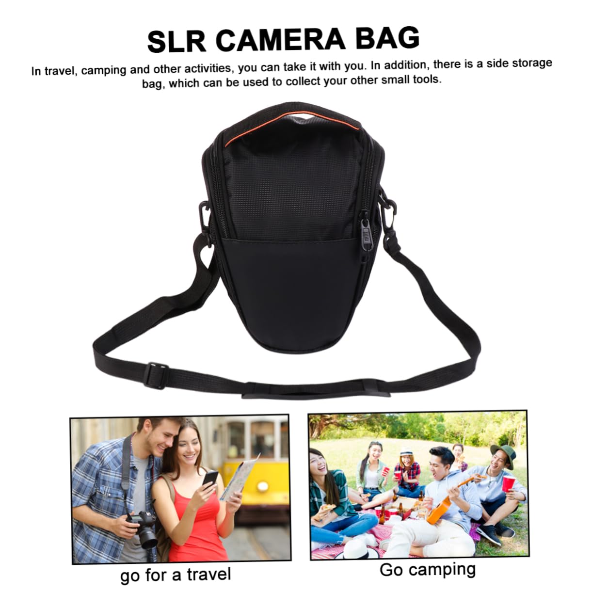 OSALADI 2pezzi Borsa Spalla Per Fotocamera Resistente All Usura e Shockproof Con Tracolla Per Reflex e Mirrorless Per Viaggi e Avventure Fotografiche