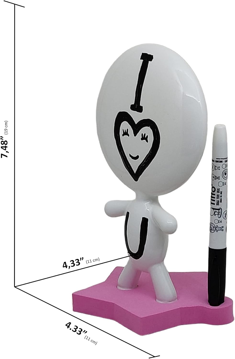 TITTO Star, Draw Your Ideas - Office Desk Board - Spring Brake Gifts - Coworker Gifts - Ideal for Home & Office Decor - Party Board (Pink)
