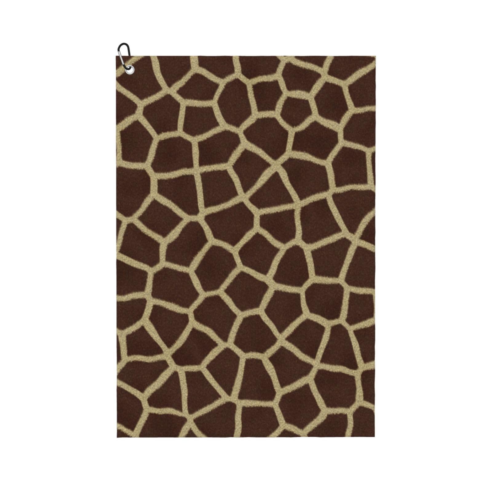 Hnnkloy Giraffe Pattern, 16x24 in Portable Waffle Golf Towels with Carabiner Clip for Golf Bag