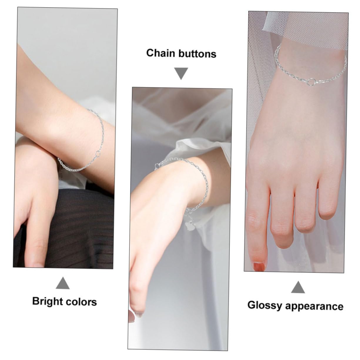 SEWACC 9stücke Teiliges Silberne Kettenverlängerung Für Armbänder Und Halsketten Verstellbare Kettenverbindung Mit Liebe Zum Detail Für -schmuckgestaltung