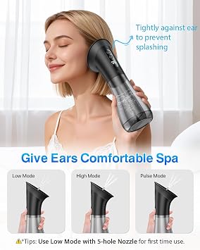Upgraded Ear Wax Removal with One-Piece Waste Tank, Electric Ear Cleaner