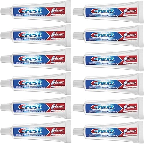 Crest Cavity Protection Pasta de dientes regular, tamaño de viaje, 0.85 oz (24 g) - Paquete de 12