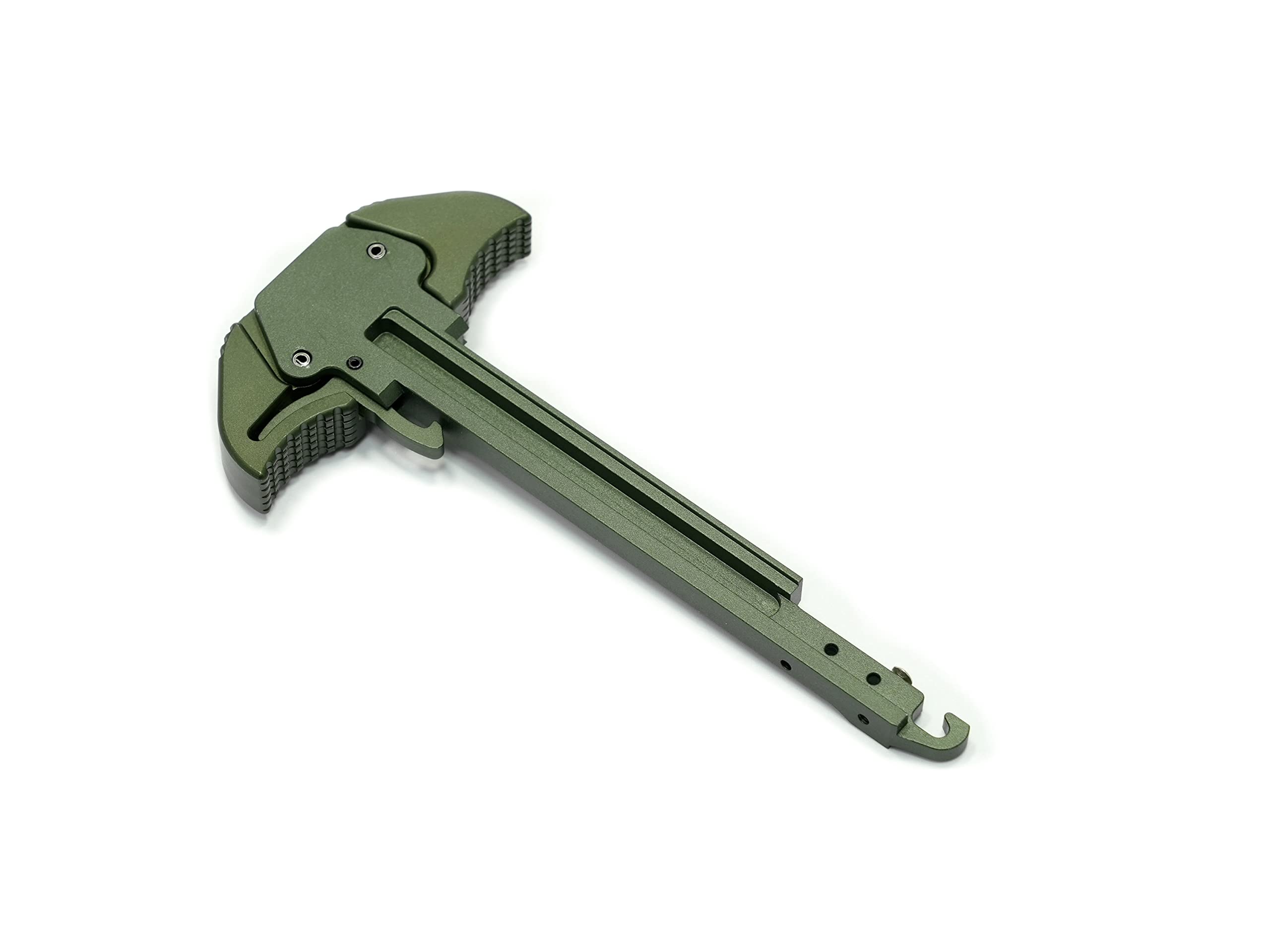 AST Airsoft チャージングハンドル ブラック/グリーン Amazon | A&A Geissele Airborneタイプ チャージングハンドル