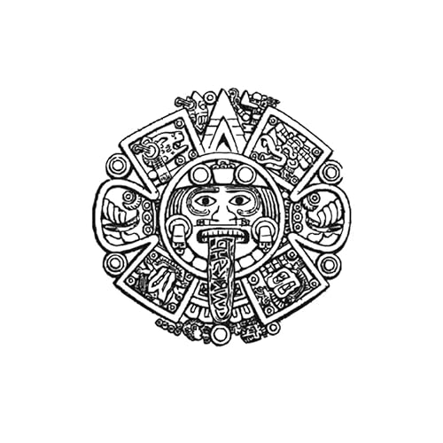 Tatuaje Azteca Sol Piedra - Tatuaje Temporal Azteca/Tatuaje Piedra Del Sol