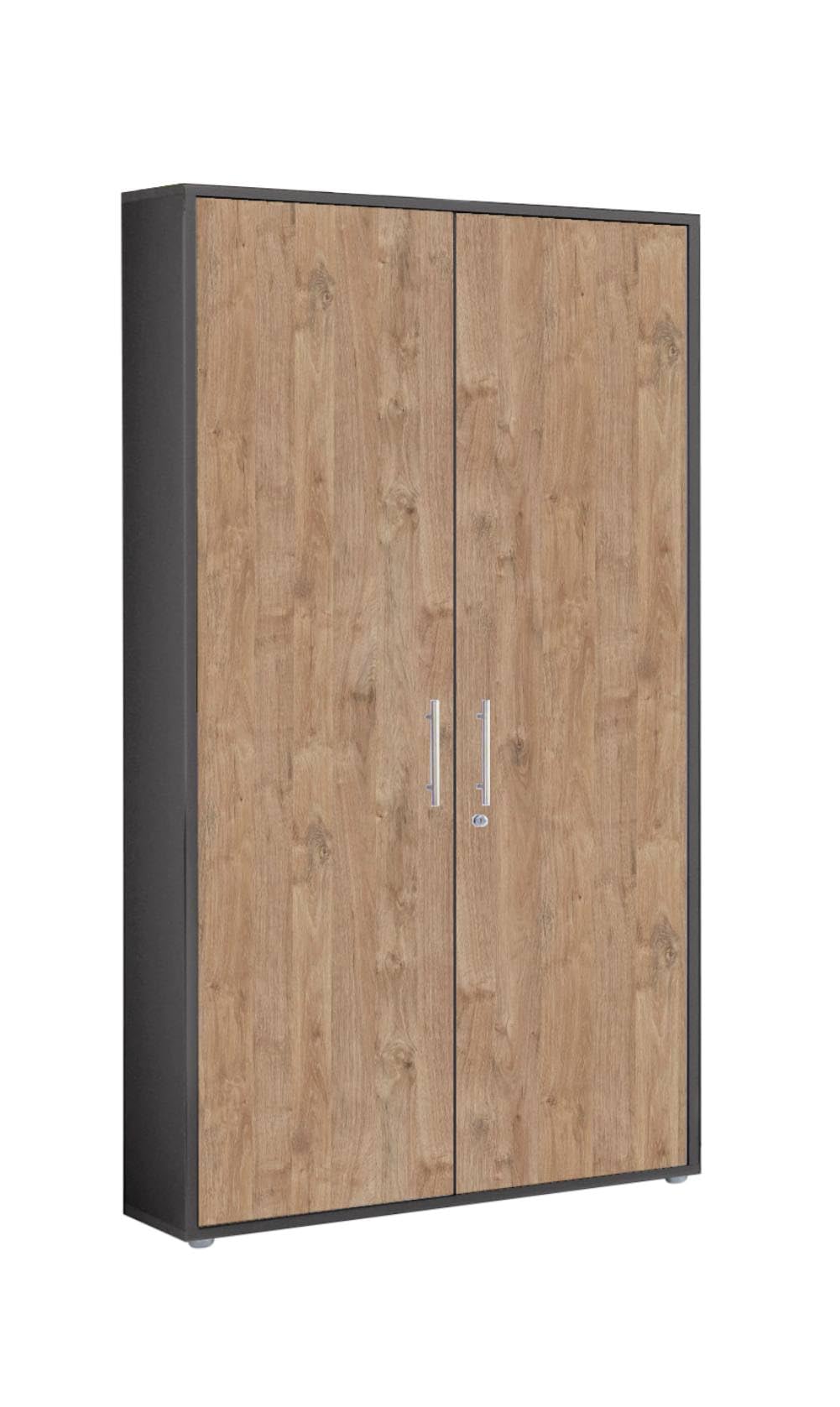 Aktenschrank in Anthrazit Gold Harbor Oak Office Edition abschließbar als Einzelschrank oder Schrankwand Verschiedene Ausführungen (Set10)