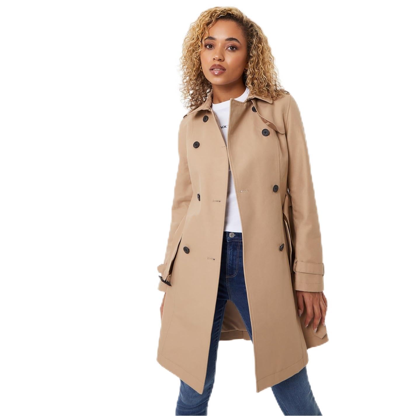 Jack Wills Womens Classic Trench Coat Stone 14