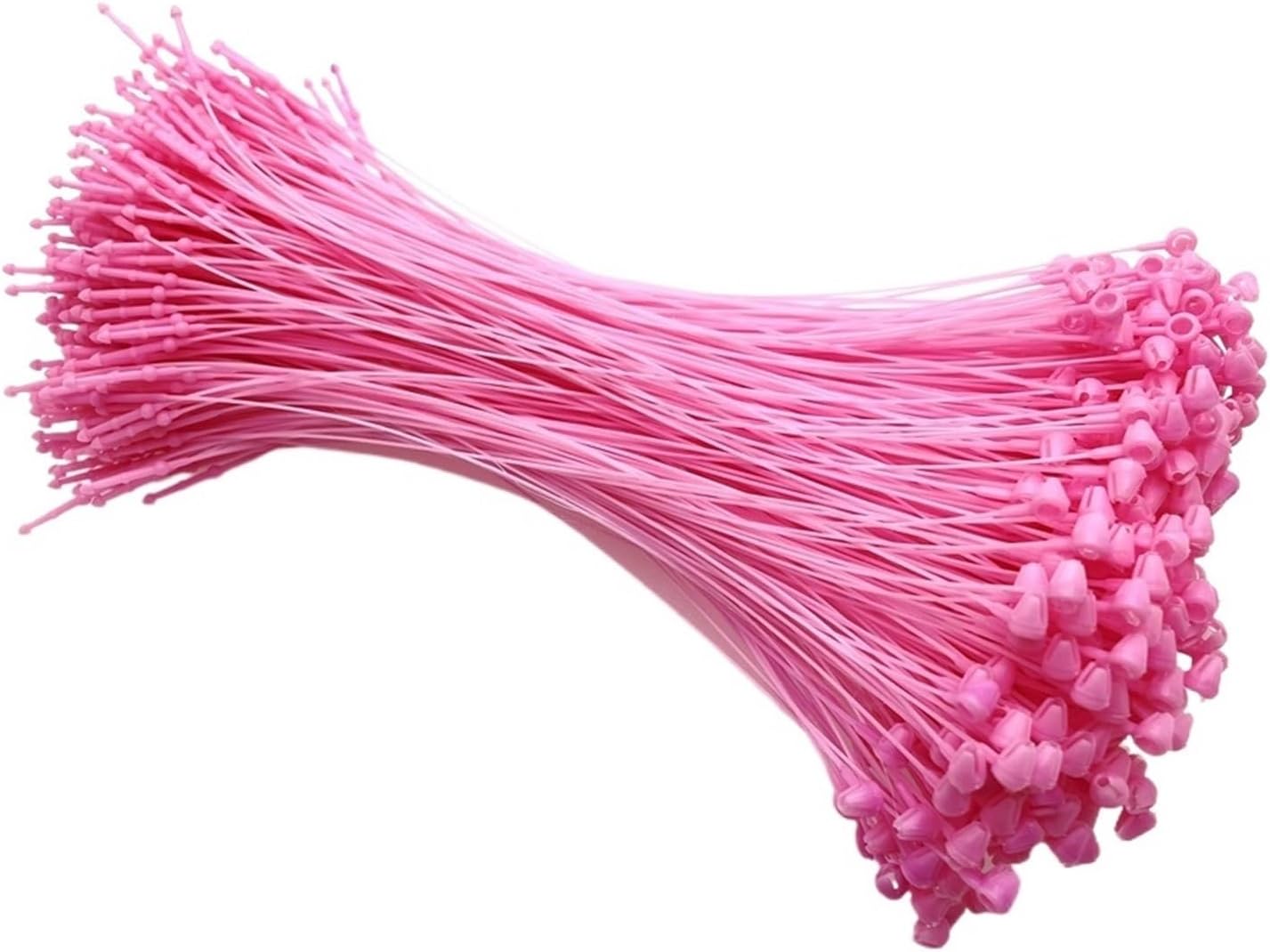 Plastic Tag Fasteners 4000Pcs Colorful Plastic Snap Lock Pins Security Loop Tag Fasteners for Price Composition(Pink)