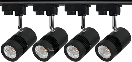 JACKAL® 9 Watt Warm White LED Track Light/Spot Light/Focus Light/Picture Light (Pack of 4), Indoor Light with Rotatable He...
